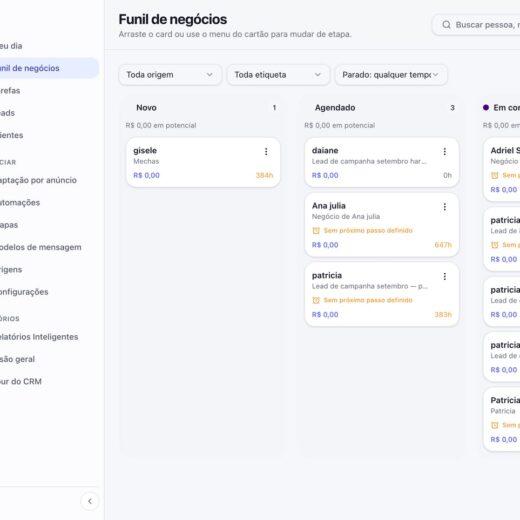 Lançamento do CRM nativo integrado à plataforma Belasis, voltado ao setor de beleza e bem-estar, com foco em vendas e retenção.