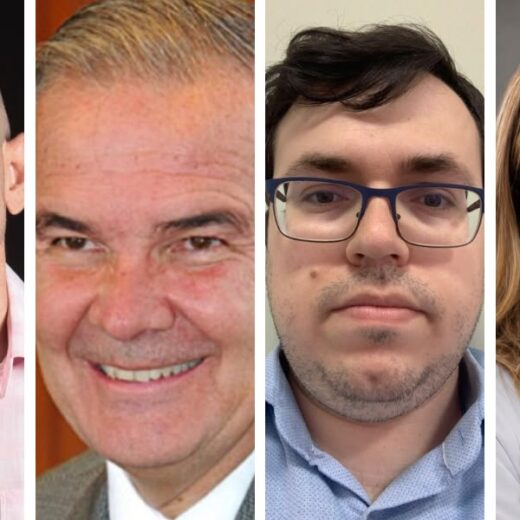 Médicos Marco Orsini, Acary Bulle Oliveira, Wladimir Bocca e a pesquisadora Eduarda Iennaco